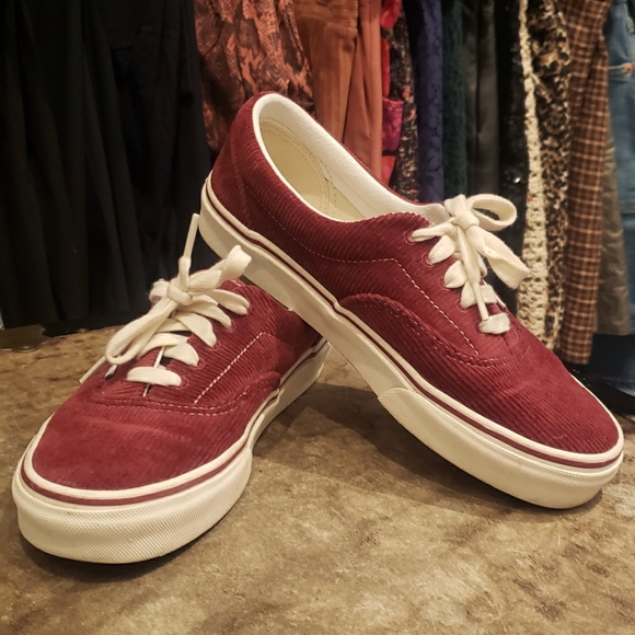 Vans Shoes - Vans Corduroy Sneakers Burgundy Size 8.5 Women's